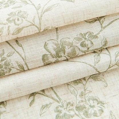 jinchan Floral Kitchen Curtains 45 Inch Linen Tier Curtains Christmas Decor - Image 5