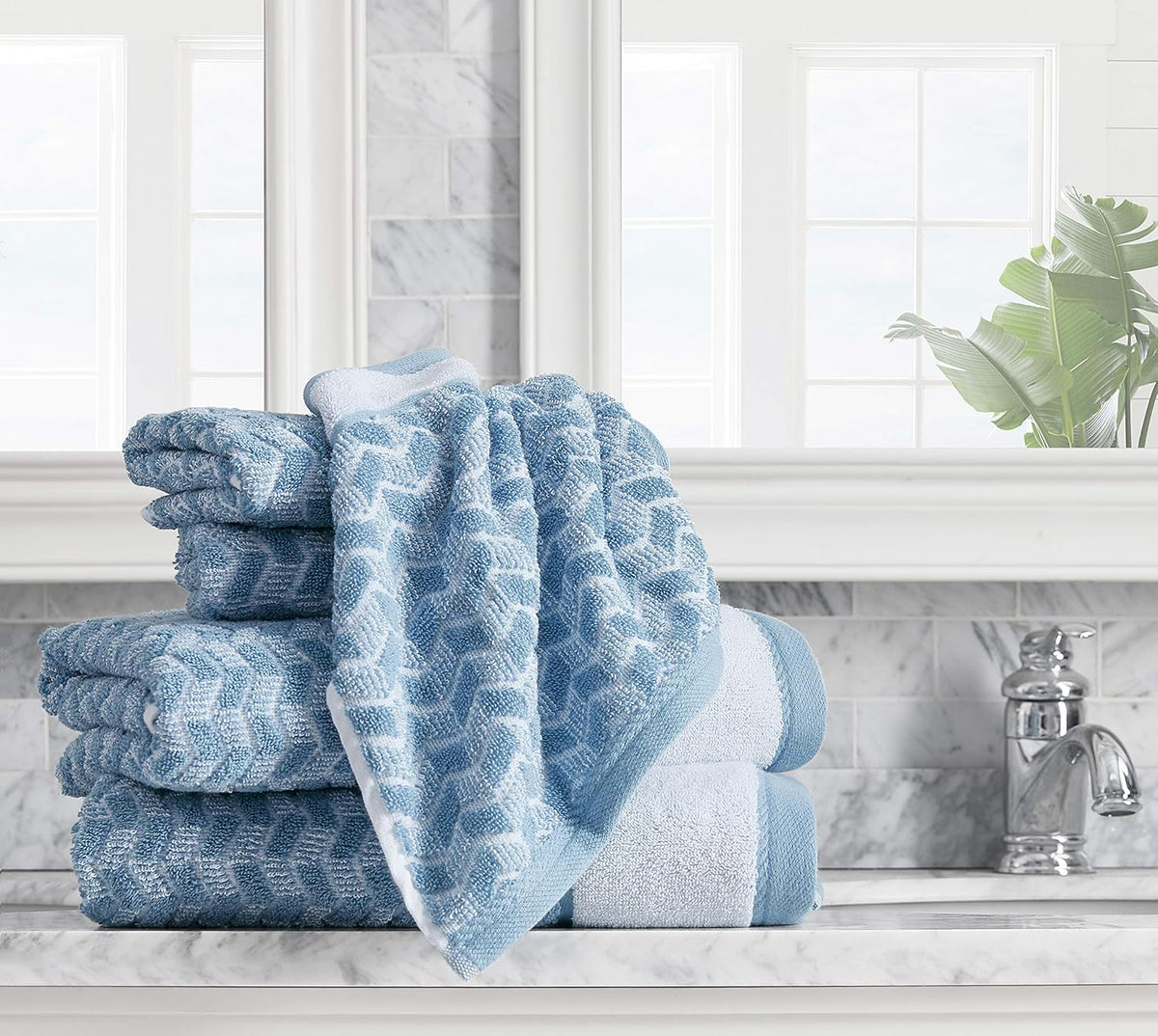 nautica - cotton hand, fingertip & bath towel, side view