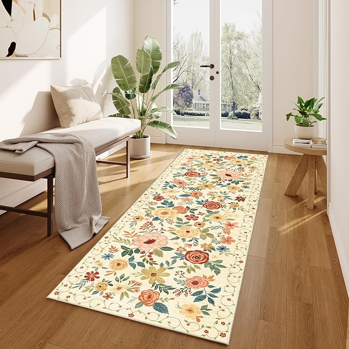 DUKINO Runner Rug, 2x10 Kitchen Hallway Carpet, Washable - Image 2
