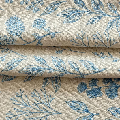 ENJOYBRIDAL Blue Floral Curtains 63 Inches Long 2 Panels Set Semi Sheer Living - Image 7