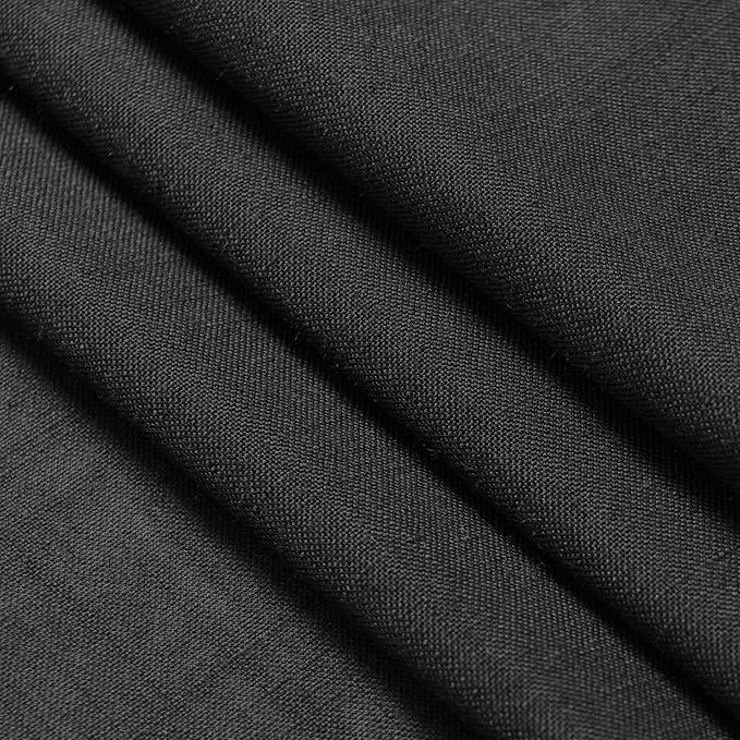 Black Linen Curtains 80 inches Long - Image 6