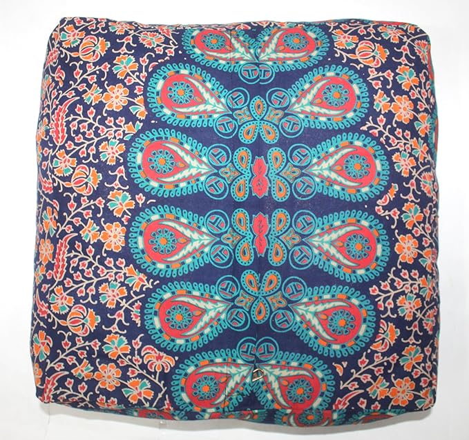CRAFT KALA Large Hippie Mandala Meditation Floor Ottoman Pillow Cushion Pouf - Image 8