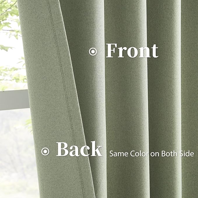 KEQIAOSUOCAI Blackout Linen Curtains - Image 4