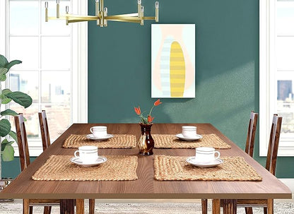 GLAMBURG Jute Braided Placemats Set of 4 Reversible, 100% Jute, Nonslip 13x13 - Image 3