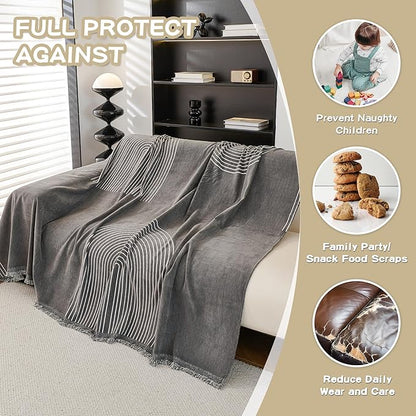 MEETSKY Couch Cover Sofa Cover Washable, Chenille Sofa Covers - Image 4