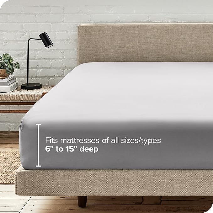 Bare Home Fitted Bottom Sheet Twin Size - Image 6