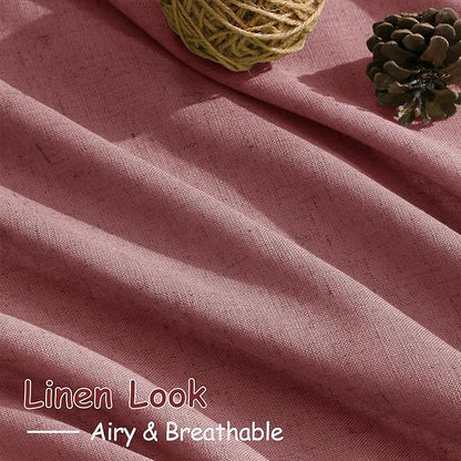 Canyon Rose Linen Curtains 108 Inches Long - Image 5