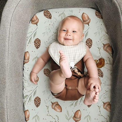 Pack n Play Sheets, BROLEX 2 Pack Mini Crib Sheets, Stretchy Portable Fitted - Image 5