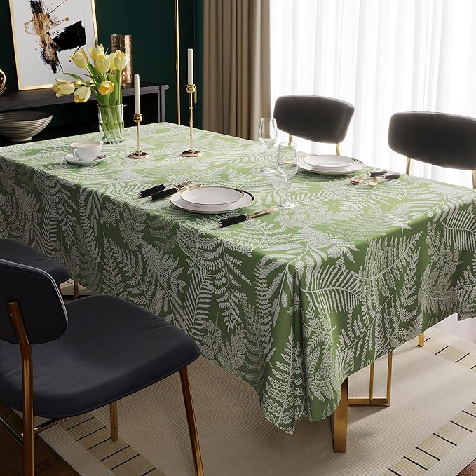 Square Table Cloth, 100% Waterproof Tablecloth Oil Proof Spill Proof Vinyl - Image 7