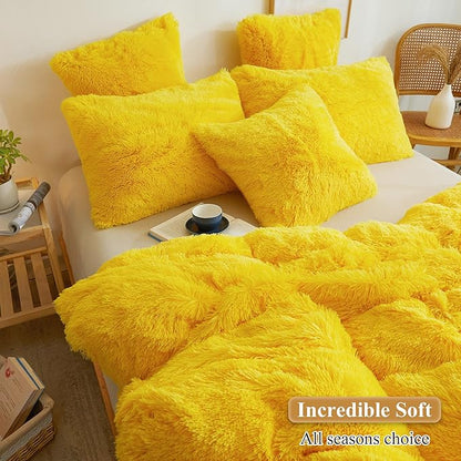 XeGe Faux Fur Fluffy Pillow Cases, Plush Shaggy Ultra Soft Furry Pillow Shams - Image 5