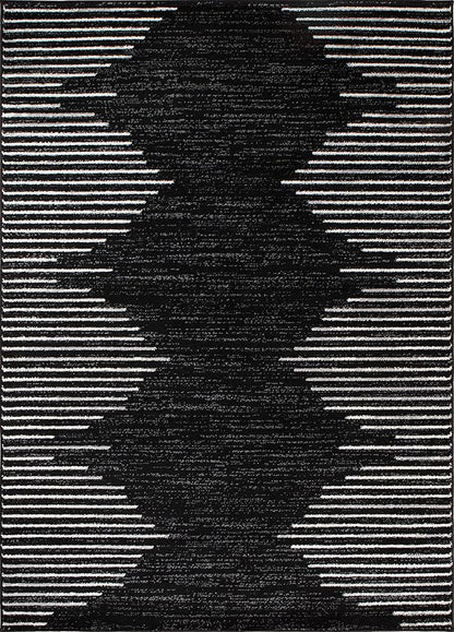 Rugshop Bohemian Stripe Stain Resistant High Traffic Living Room Kitchen - Image 2