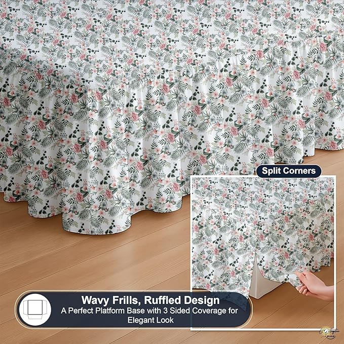 Cottington Lane Ruffled Bed Skirt Twin Size - Image 7