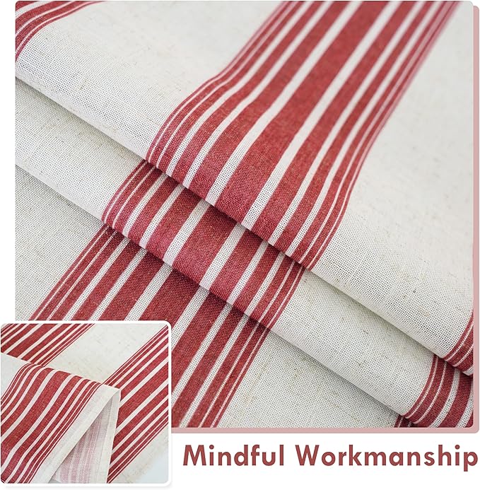 DriftAway Farmhouse Vertical Striped Linen Blend Textured Light Filtering Semi - Image 6