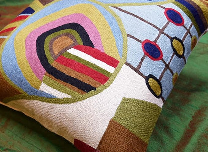 Hundertwasser Modern Pillow Cover Contemporary Pillowcase Outdoor Abstract - Image 2