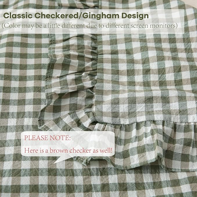 Sage Green White Plaid Gingham Body Pillow Cover - Image 3