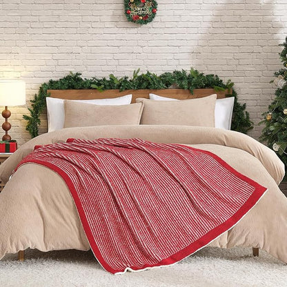 Snuggle Sac Christmas Red Soft Throw Blanket - Image 2