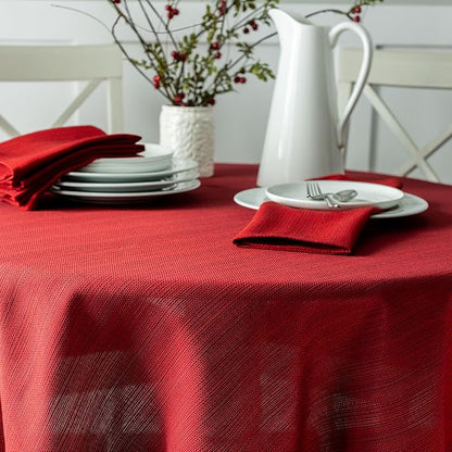 Benson Mills Cameron Textured Fabric Table Cloth, - Image 4