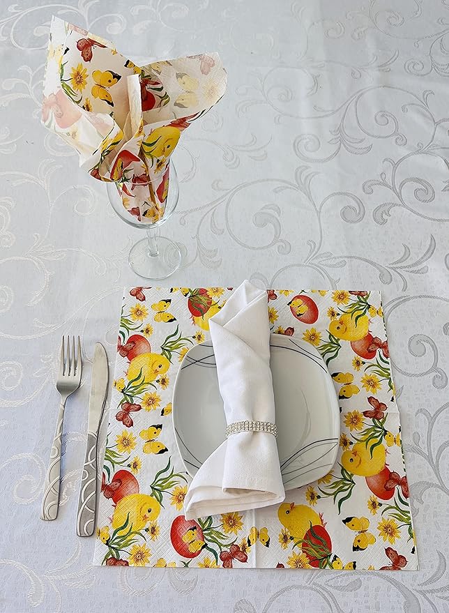 AM Décor Easter Dinner Napkins 20 Count Soft 3-Ply Tissue Servilities, Easter - Image 4