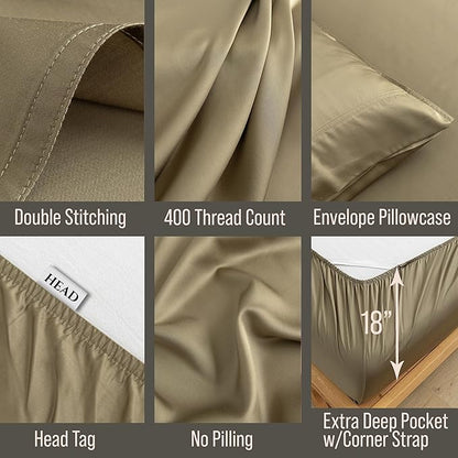 Bella Coterie Luxury Bamboo Viscose King Size Sheet Set | 100% Organically - Image 3