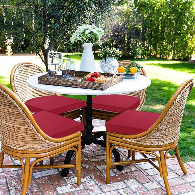 Outdoor Chair Cushions Set of 4 Waterproof Patio Chair Cushions - Image 6