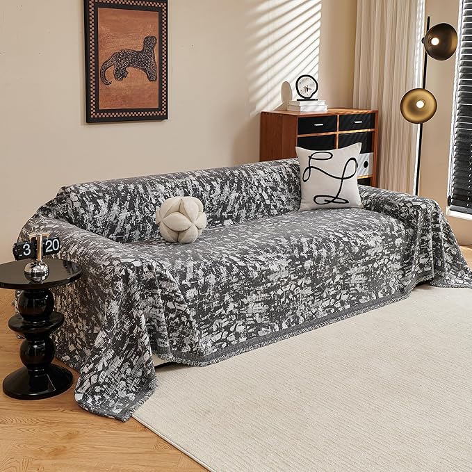 MYSKY HOME Couch Covers for 3 Cushion Couch Sofa, Chenille L Shape Sectional - Image 2