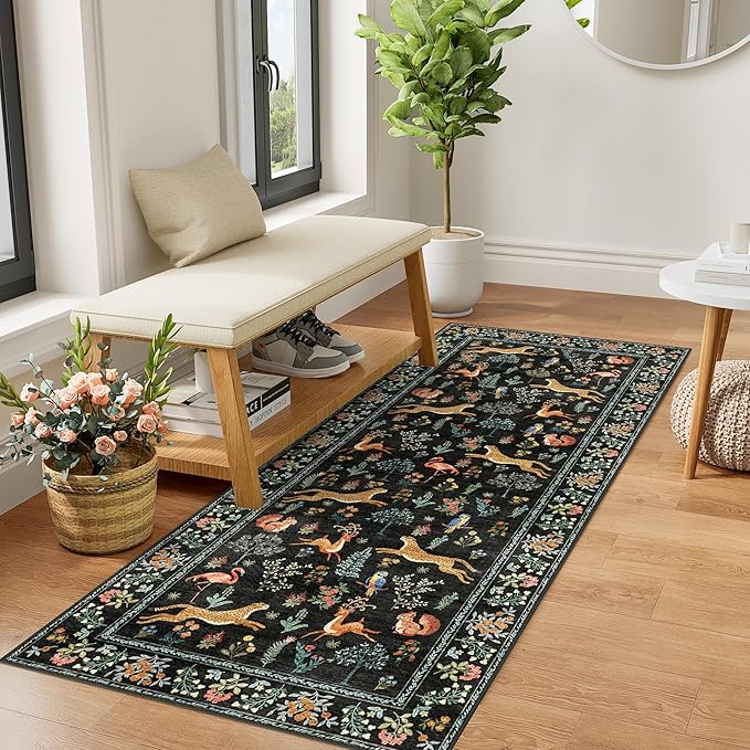 DUKINO 2x5 Rug for Hallway, Washable Kitchen Runner Rug by DUKINO