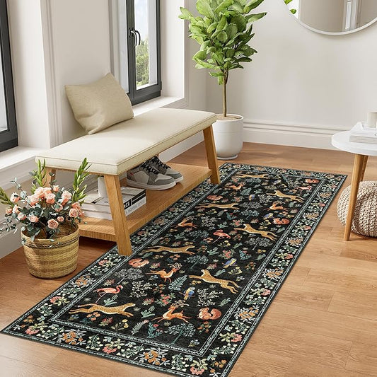 DUKINO 2x5 Rug for Hallway, Washable Kitchen Runner Rug by DUKINO