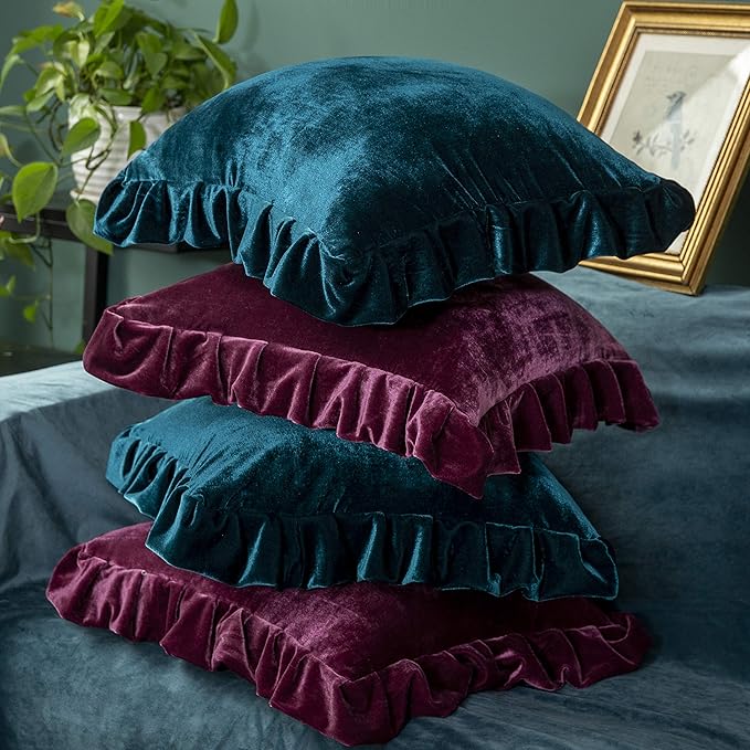 Velvet Throw Pillow Cover Soft Decorative Luxurious Solid Square Cushion Case - Image 7
