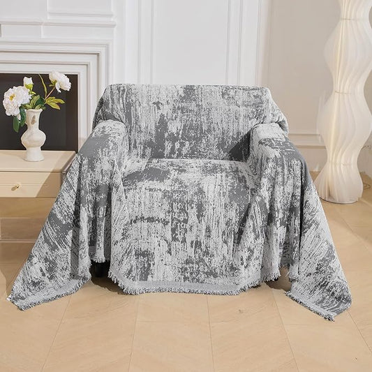MEETSKY Small Couch Cover Oversized Chair Cover Washable, Chenille Soft Throw by MEETSKY