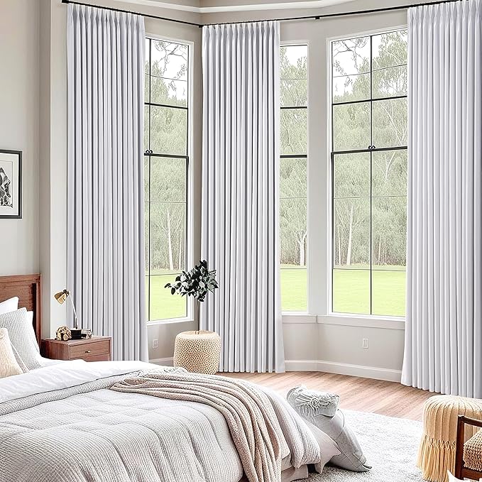 White Black Out Curtain 90 Inch Long - Image 8