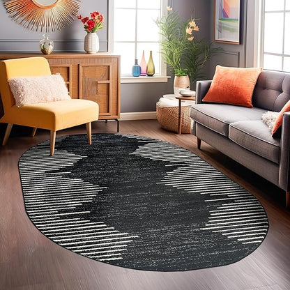 Rugshop Bohemian Stripe Stain Resistant High Traffic Living Room Kitchen - Image 9