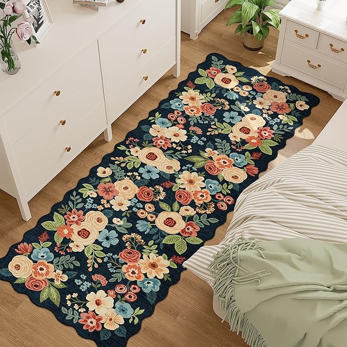 DUKINO 2.6x8 Runner Rug for Hallway, Washable Kitchen Rug - Image 2