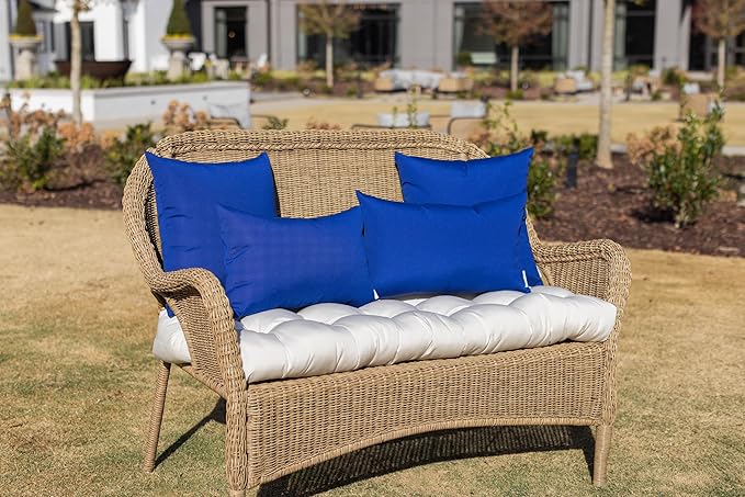 RSH DECOR: Lumbar Throw Pillows Set of 2 | 20” x 12" | All-Weather Spun Fabric - Image 5