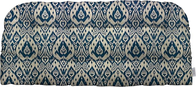 RSH DECOR: Tufted Wicker Loveseat Cushion | 41” x 19" | All-Weather Spun Fabric by RSHDECOR