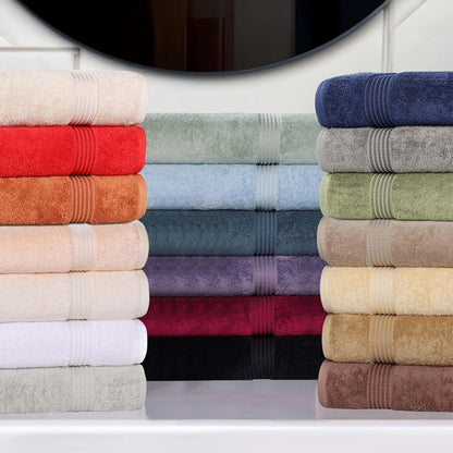superior egyptian cotton 6-piece towel set, bathroom essentials, view 9