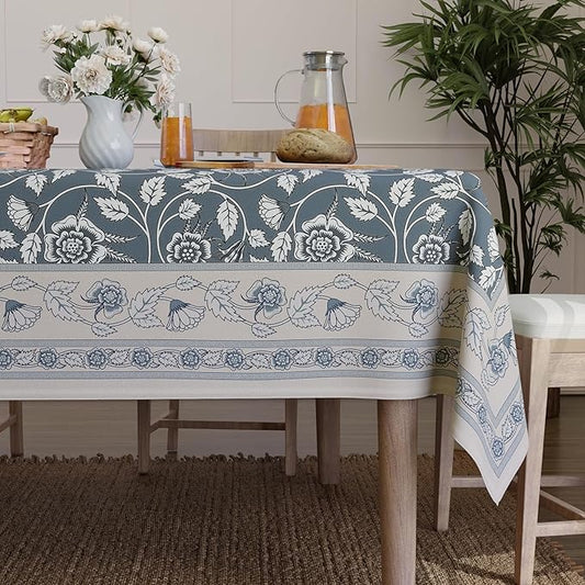 Encasa XO Rectangular 56"x94" Tablecloth | Water-Repellent Polyester Dining by EncasaXO