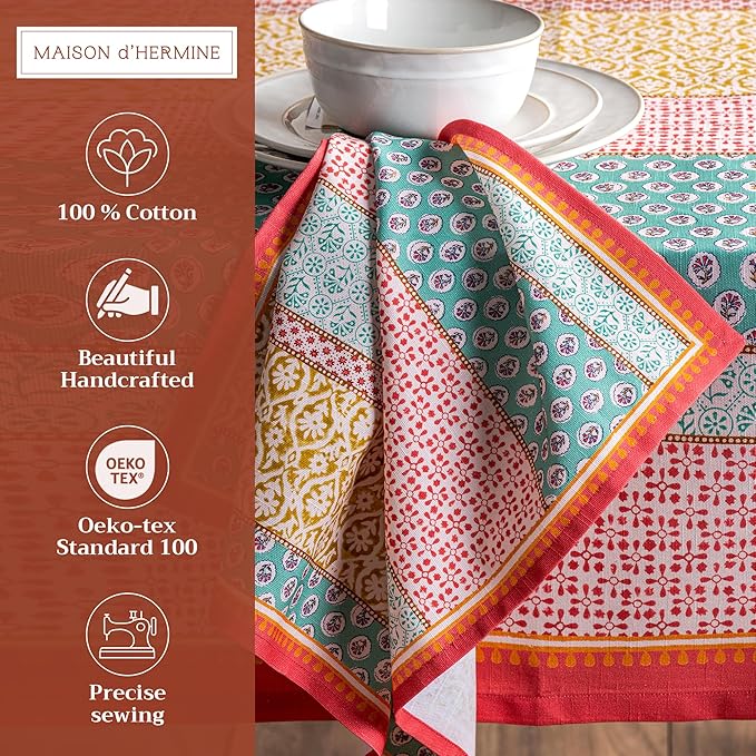 Maison d' Hermine Cloth Napkins Set of 4 100% Cotton Everyday Reusable Square - Image 2