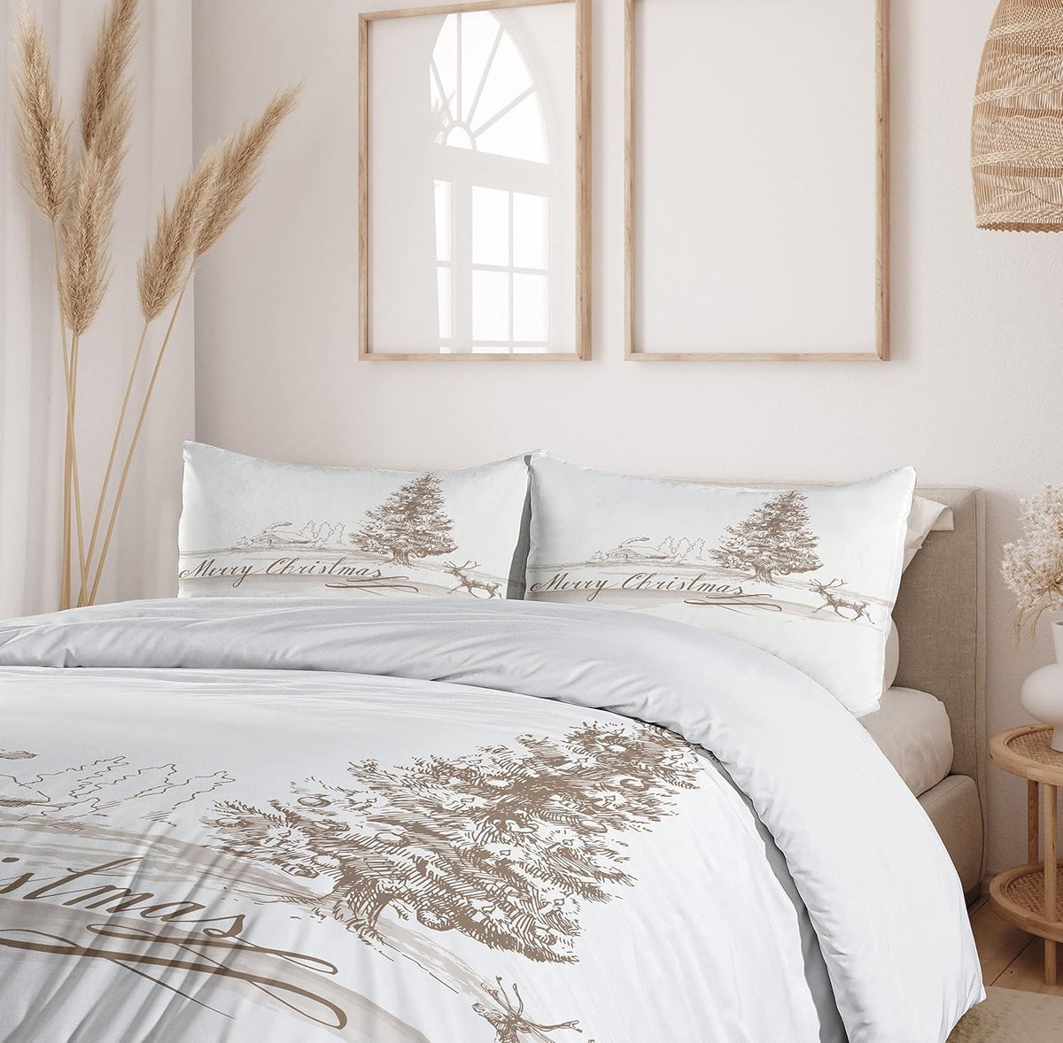 ambesonne christmas duvet cover set, romantic vintage new, package contents