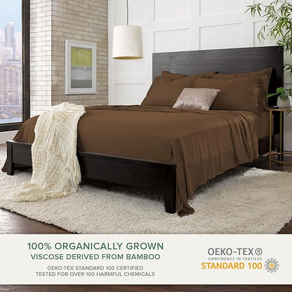 Pure Bamboo Full Sheets, Genuine 100% Organic Viscose Derived from Bamboo Bed - Image 2