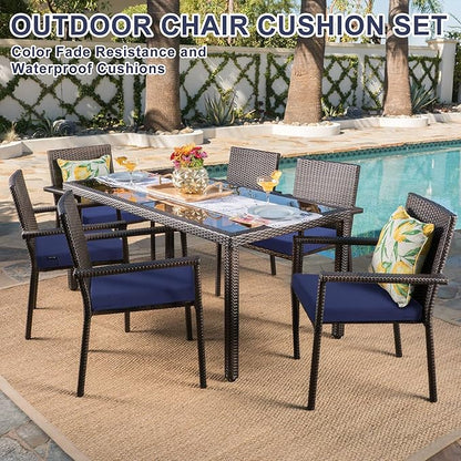 Favoyard Outdoor Chair Cushion Set of 4 Rainproof & Color Fade Resistant 19 x - Image 2