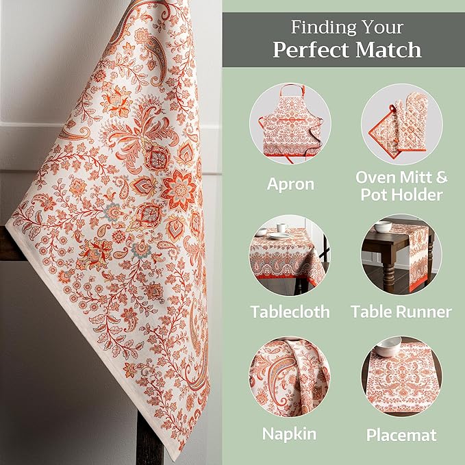 Maison d' Hermine Kitchen Towels Set of 3 100% Cotton 20" x 27.5" Reusable - Image 5