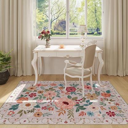DUKINO 3x5 Area Rug, Floral Rugs - Image 2