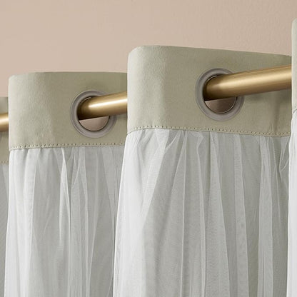 TOWN & COUNTRY LUXE Talia Double Layer Indoor Curtains, Sheer and Room - Image 4