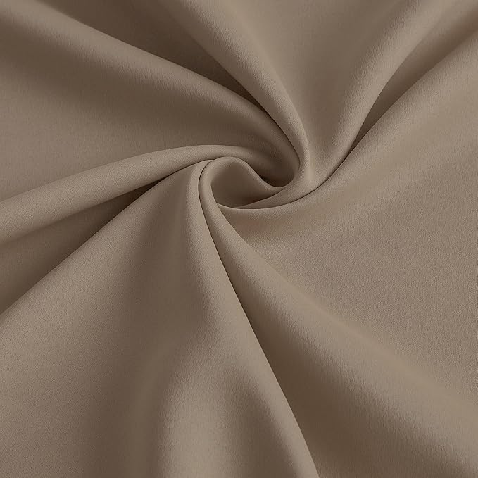 KEQIAOSUOCAI Cappuccino Pinch Pleated 72 Inch Wide Curtains 72 x 105, Thermal - Image 7