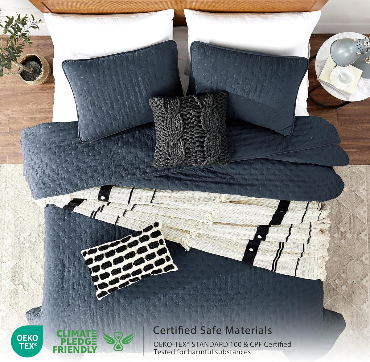roaringwild oversized king quilt sets with pillow shams shown in use