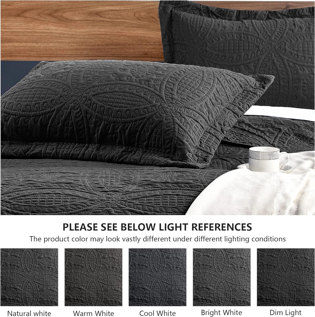 love's cabin king size quilt set black bedspreads showing dimensions