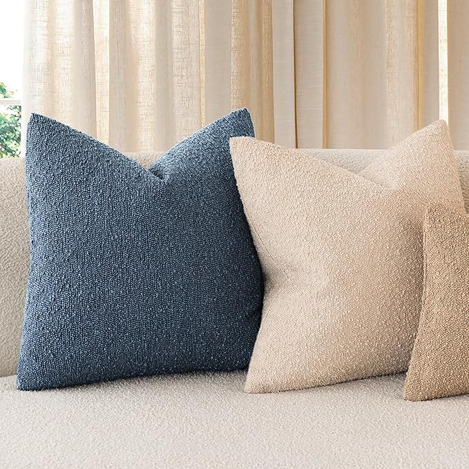 Foindtower Decorative Textured Boucle Throw Pillow Covers Accent Solid Pillow - Image 7