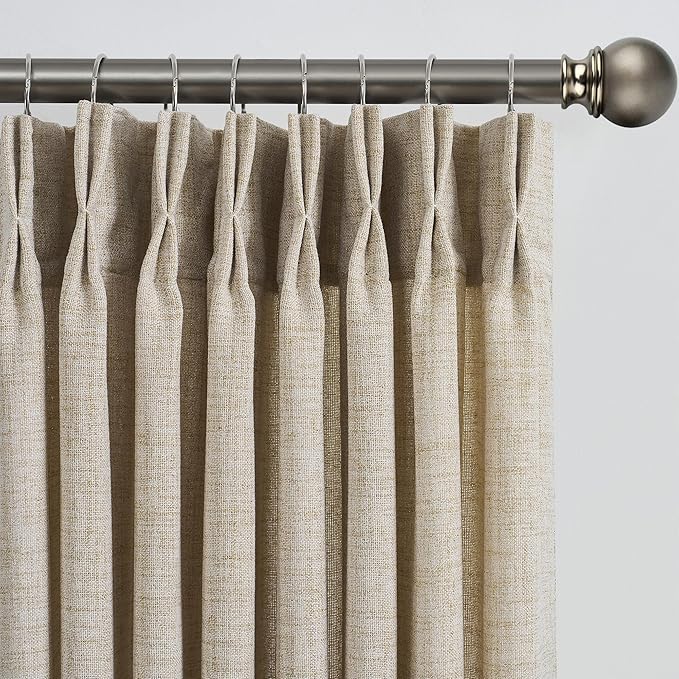 Beige Sheer Curtains 130 Inches Long by RAIN+CITY