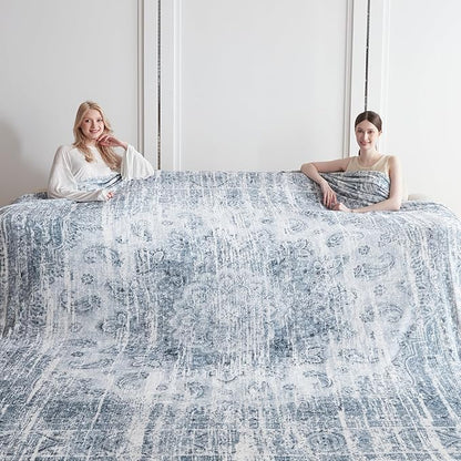 Oversized Vintage Pattern Blanket 120x120 Inches, Giant 10'x10' - Image 3