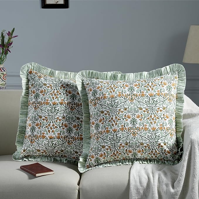 Ridhi Modern Farmhouse Pillow Covers Decorative Cotton Throw Pillow Covers Set - Image 2